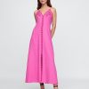 Rochie maxi brodata din amestec de in