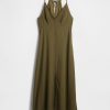 Rochie maxi brodata din amestec de in
