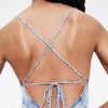 Rochie maxi cu alunecare din denim drapată GapStudio Rochie maxi cu alunecare din denim drapată GapStudio