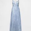 Rochie maxi cu alunecare din denim drapată GapStudio Rochie maxi cu alunecare din denim drapată GapStudio