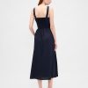 Rochie maxi cu cusaturi, cu talie scazuta