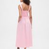 Rochie maxi cu cusaturi, cu talie scazuta Rochie maxi cu cusaturi, cu talie scazuta