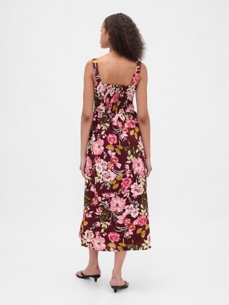 Rochie maxi cu cusaturi, cu talie scazuta