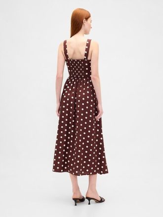 Rochie maxi cu cusaturi, cu talie scazuta