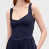 Rochie maxi cu cusaturi, cu talie scazuta