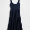 Rochie maxi cu cusaturi, cu talie scazuta