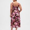 Rochie maxi cu cusaturi, cu talie scazuta Rochie maxi cu cusaturi, cu talie scazuta