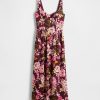 Rochie maxi cu cusaturi, cu talie scazuta Rochie maxi cu cusaturi, cu talie scazuta