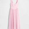 Rochie maxi cu cusaturi, cu talie scazuta Rochie maxi cu cusaturi, cu talie scazuta