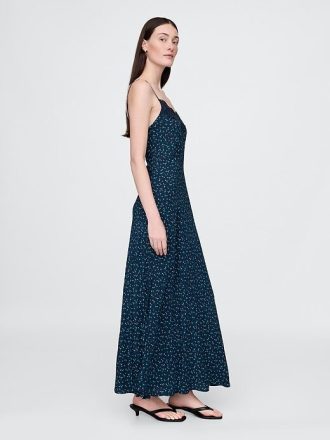 Rochie maxi cu dantelă din crepon