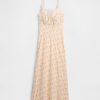 Rochie maxi cu dantelă din crepon Rochie maxi cu dantelă din crepon