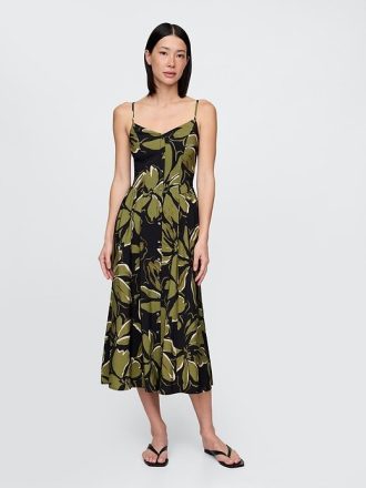 Rochie maxi cu decolteu în V floral