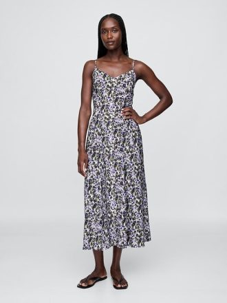 Rochie maxi cu decolteu în V floral