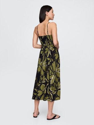 Rochie maxi cu decolteu în V floral