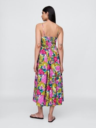 Rochie maxi cu decolteu în V floral