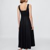 Rochie maxi cu decolteu pătrat din amestec de in Rochie maxi cu decolteu pătrat din amestec de in