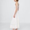 Rochie maxi cu decolteu pătrat din amestec de in Rochie maxi cu decolteu pătrat din amestec de in