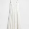 Rochie maxi cu decolteu pătrat din amestec de in Rochie maxi cu decolteu pătrat din amestec de in
