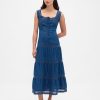 Rochie maxi cu etaje cu dantelă Rochie maxi cu etaje cu dantelă