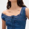 Rochie maxi cu etaje cu dantelă Rochie maxi cu etaje cu dantelă