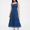 Rochie maxi cu etaje cu dantelă Rochie maxi cu etaje cu dantelă