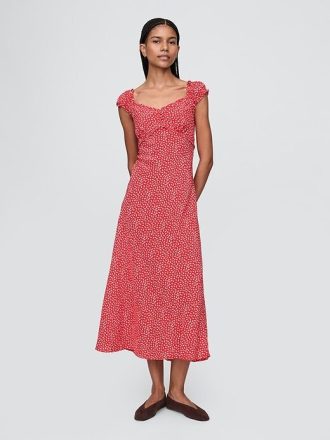 Rochie maxi cu inimă creponată