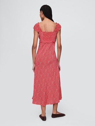 Rochie maxi cu inimă creponată