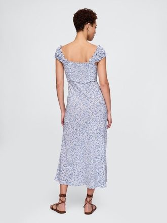 Rochie maxi cu inimă creponată