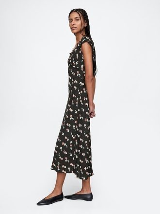 Rochie maxi cu inimă creponată