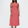 Rochie maxi cu inimă creponată Rochie maxi cu inimă creponată