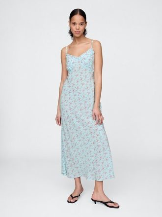 Rochie maxi cu volane
