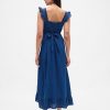 Rochie maxi cu volane indigo Rochie maxi cu volane indigo