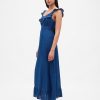 Rochie maxi cu volane indigo Rochie maxi cu volane indigo