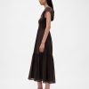 Rochie maxi cu volane, mixt modern