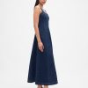 Rochie maxi de denim cu decolteu pătrat Rochie maxi de denim cu decolteu pătrat