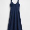 Rochie maxi de denim cu decolteu pătrat Rochie maxi de denim cu decolteu pătrat