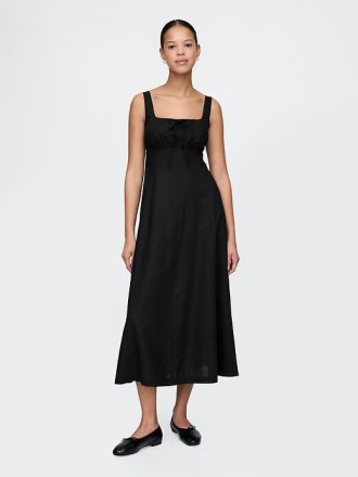 Rochie maxi din amestec de in