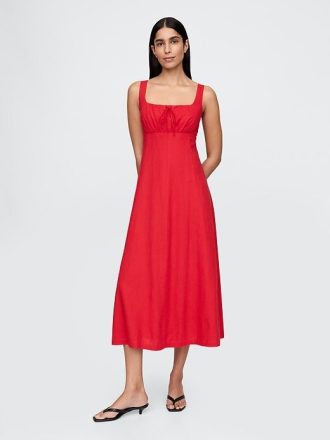Rochie maxi din amestec de in