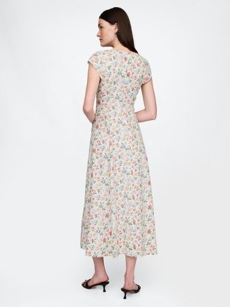 Rochie maxi din amestec de in