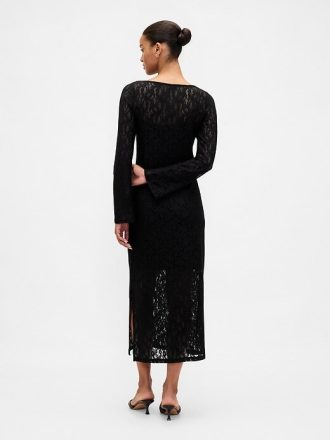 Rochie maxi din dantela cu maneca clopot