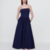Rochie maxi din tifon de bumbac Rochie maxi din tifon de bumbac