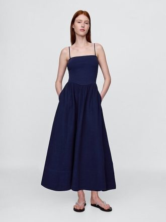 Rochie maxi din tifon de bumbac