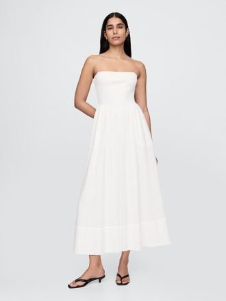 Rochie maxi din tifon de bumbac