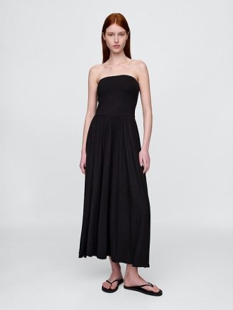 Rochie maxi fara bretele