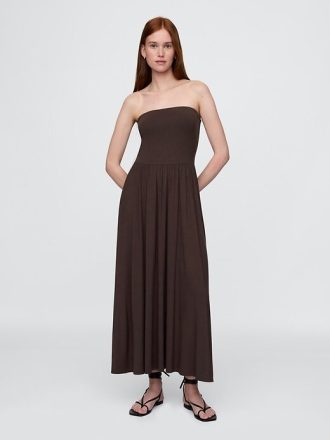 Rochie maxi fara bretele