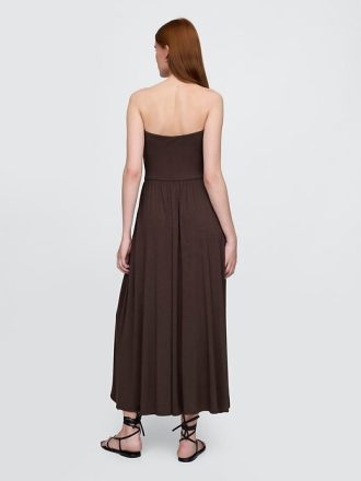 Rochie maxi fara bretele