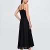 Rochie maxi mixtă din jerseu compact Rochie maxi mixtă din jerseu compact