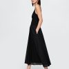 Rochie maxi mixtă din jerseu compact Rochie maxi mixtă din jerseu compact