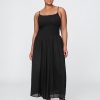 Rochie maxi mixtă din jerseu compact Rochie maxi mixtă din jerseu compact