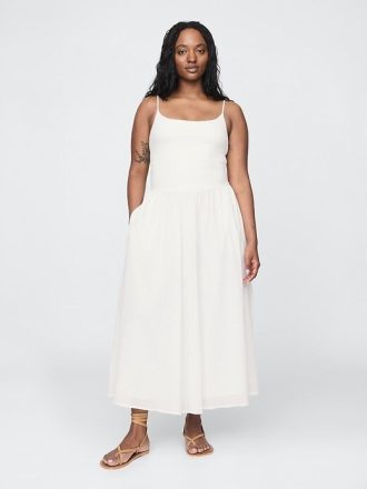 Rochie maxi mixtă din jerseu compact